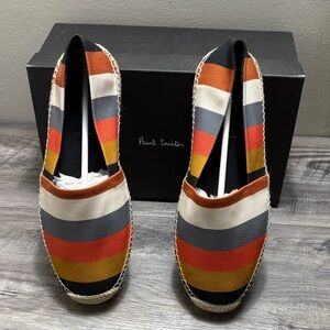 Paul Smith Made in Spain Size EU 43 Size 9 cloth Sunny Artist Stripe Espadrilles